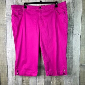 Cappagallo Casuals Size 24W Hot Pink Capri Length Pants